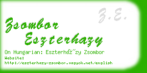 zsombor eszterhazy business card
